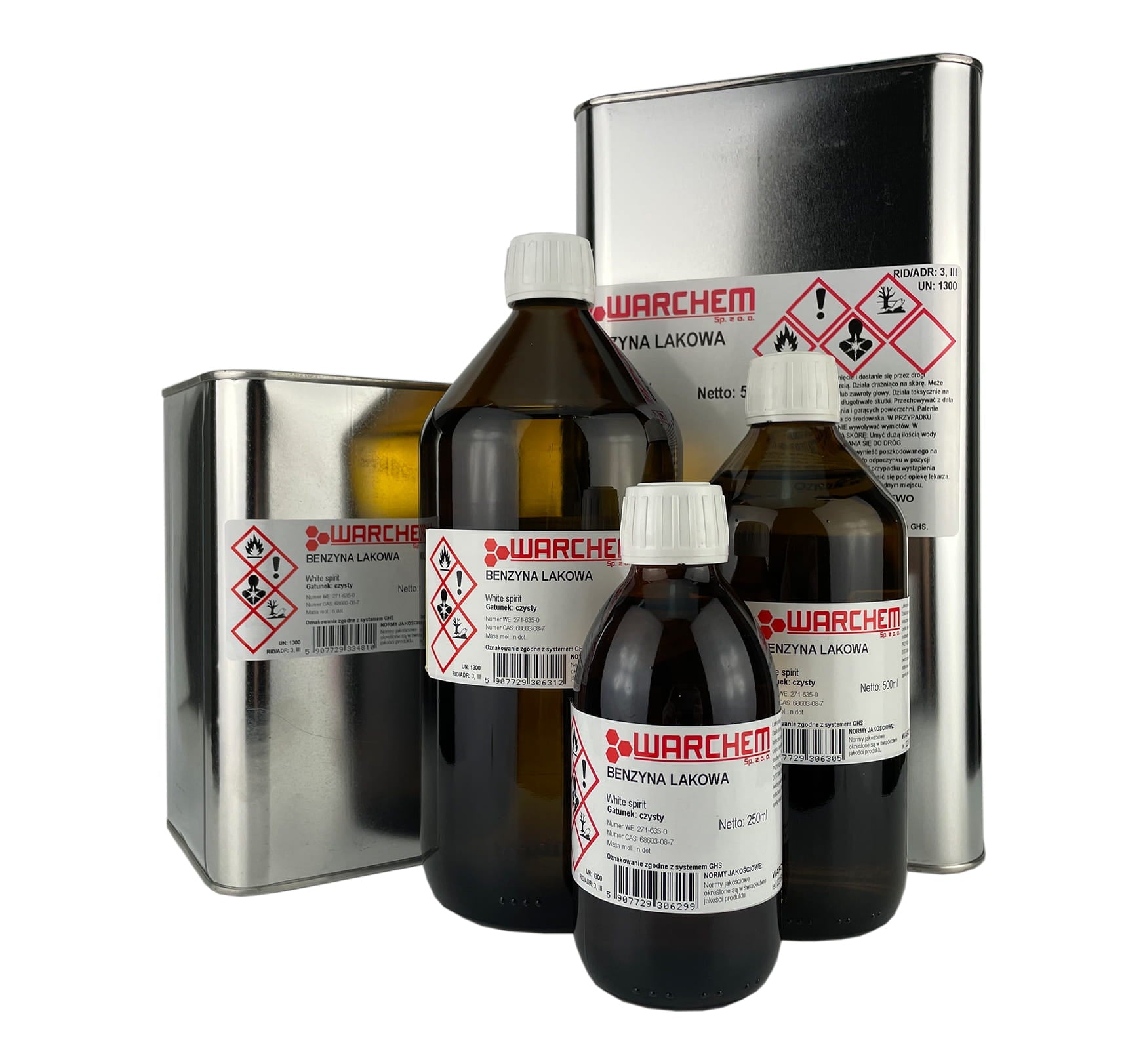 Weißer Geist 100ml von WARCHEM, klare Flasche mit weißem Reinigungsprodukt, ideal für Haushaltsreinigung und Desinfektion