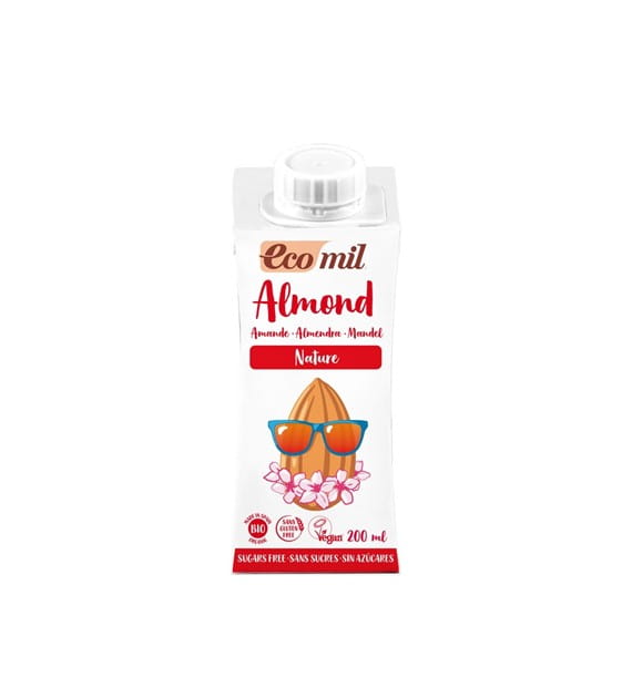 Zuckerfreies Bio-Mandelgetränk 200 ml Ecomil MHD: 09-2026