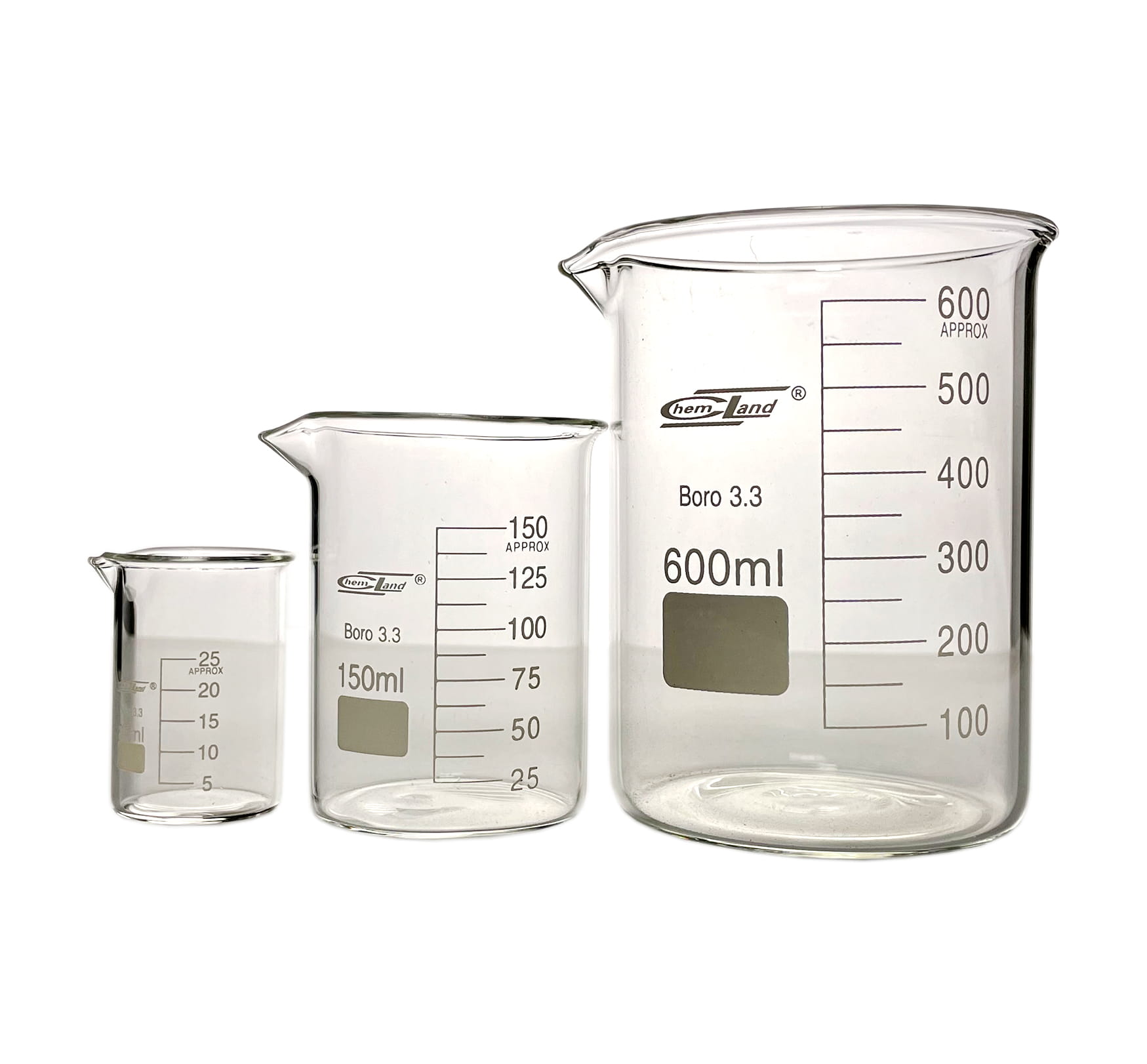 Kleiner WARCHAM Glasbecher mit Auslauf, 5 ml, ideal für präzises Dosieren in der Küche oder im Labor.