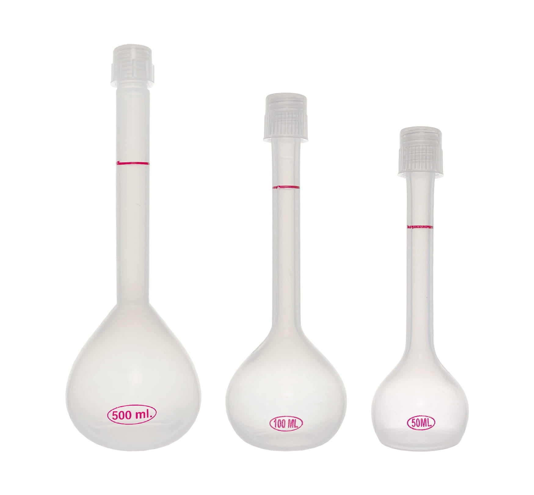 Messflasche mit PP, 25 ml WARCH, klare Plastikflasche mit Messskala, ideal für Labormessungen und präzise Flüssigkeitskontrolle.