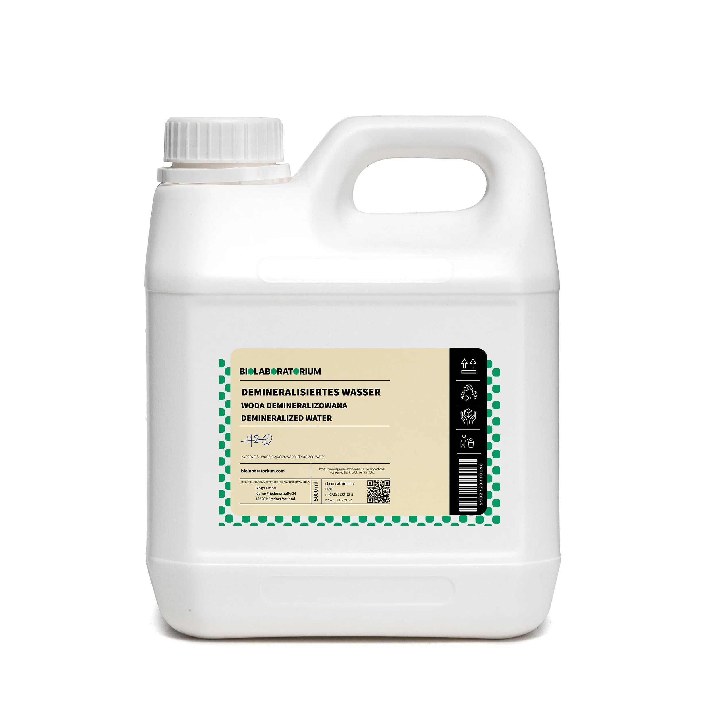 Demineralisiertes Wasser 1000 ml BIOLABORATORIUM - Biolaboratorium