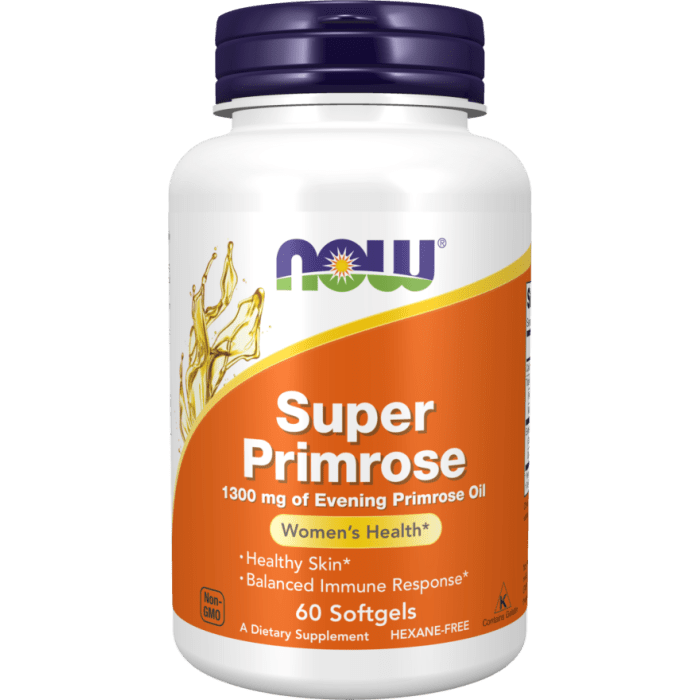 Super Primel 1300 mg 60 Kapseln. - NOW FOODS Nachtkerzenöl - Biolaboratorium