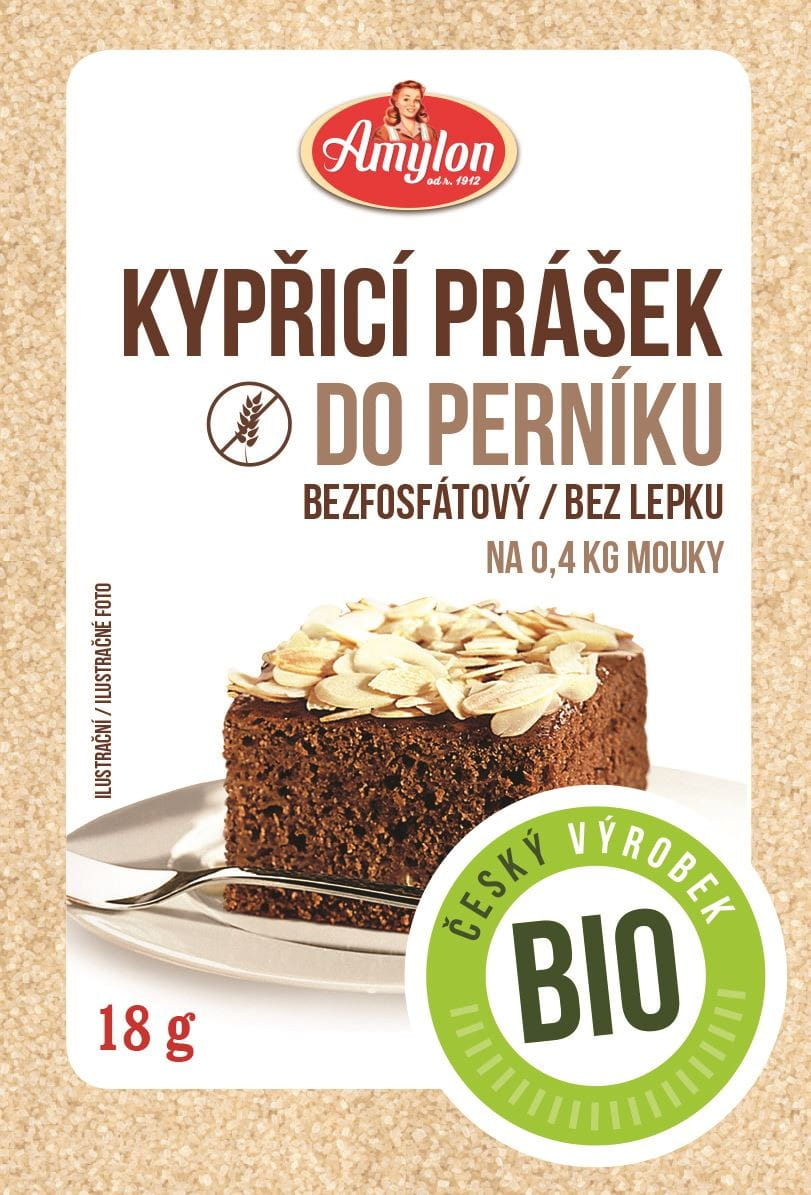Glutenfreies Backpulver mit Lebkuchengewürz, BIO, 18 g – Amylon MHD: 09-2026