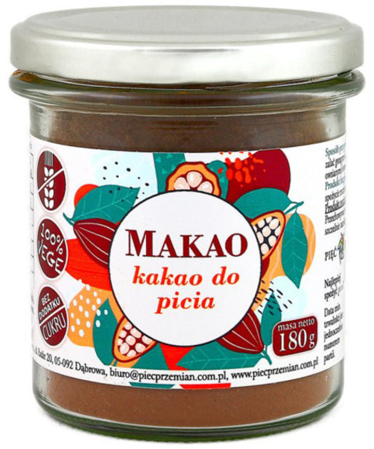 Maca - Trinkkakao - 180g Glas FÜNF ÄNDERUNGEN - Biolaboratorium