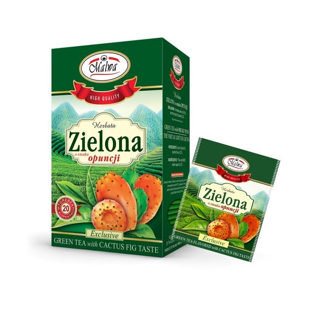 Grüner Tee + Kaktusfeige fix 20 x 15g Malwa - Biolaboratorium