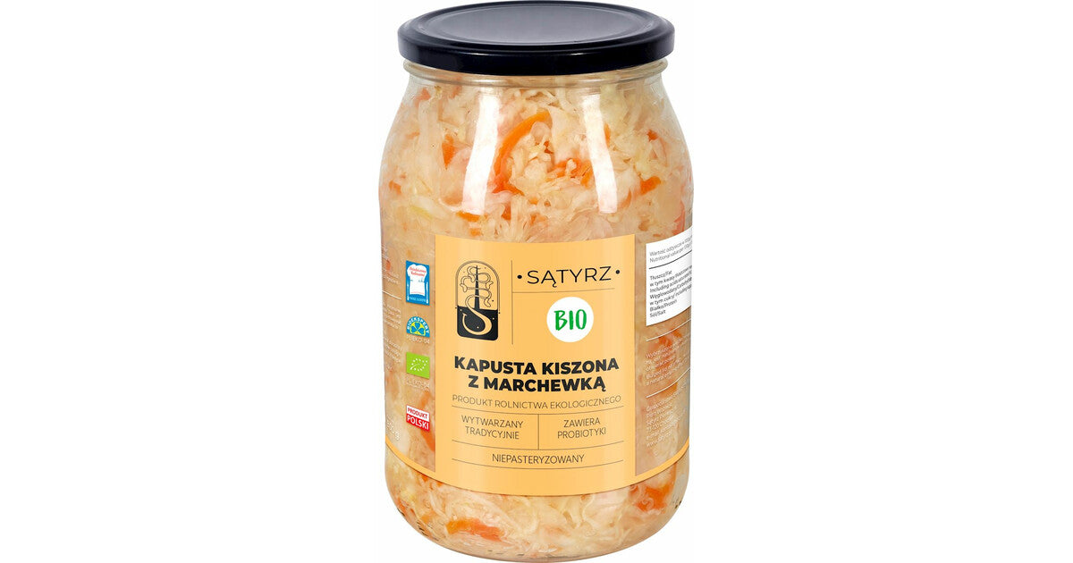 Sauerkraut mit Karotten BIO 800 g - SĄTYRZ - Biolaboratorium