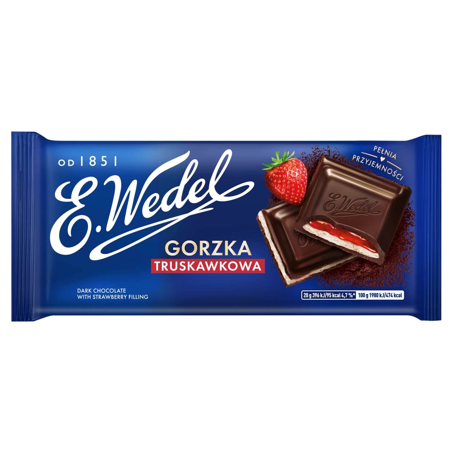 Bittere Erdbeerschokolade E. Wedel 100g - Biolaboratorium
