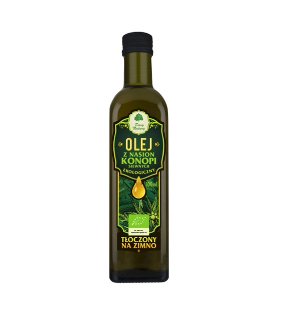 Kaltgepresstes Hanfsamenöl BIO 100ml DARY NATURY - Biolaboratorium