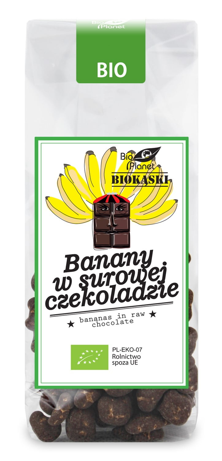 Bananen in Rohschokolade BIO 100 g - BIO PLANET - Biolaboratorium