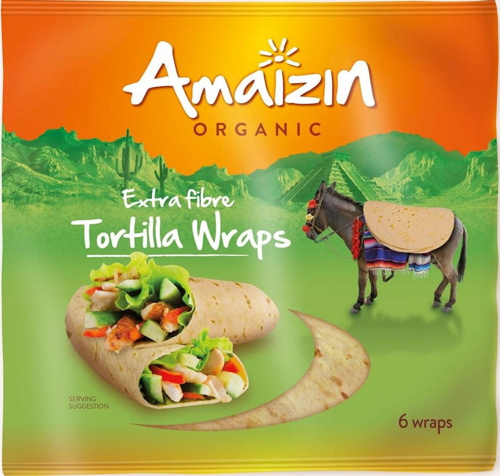 TORTILLA-WRAPS (BALLASTSTOFFQUELLE) BIO 16 x 240 g – AMAIZIN MHD: 10-2026