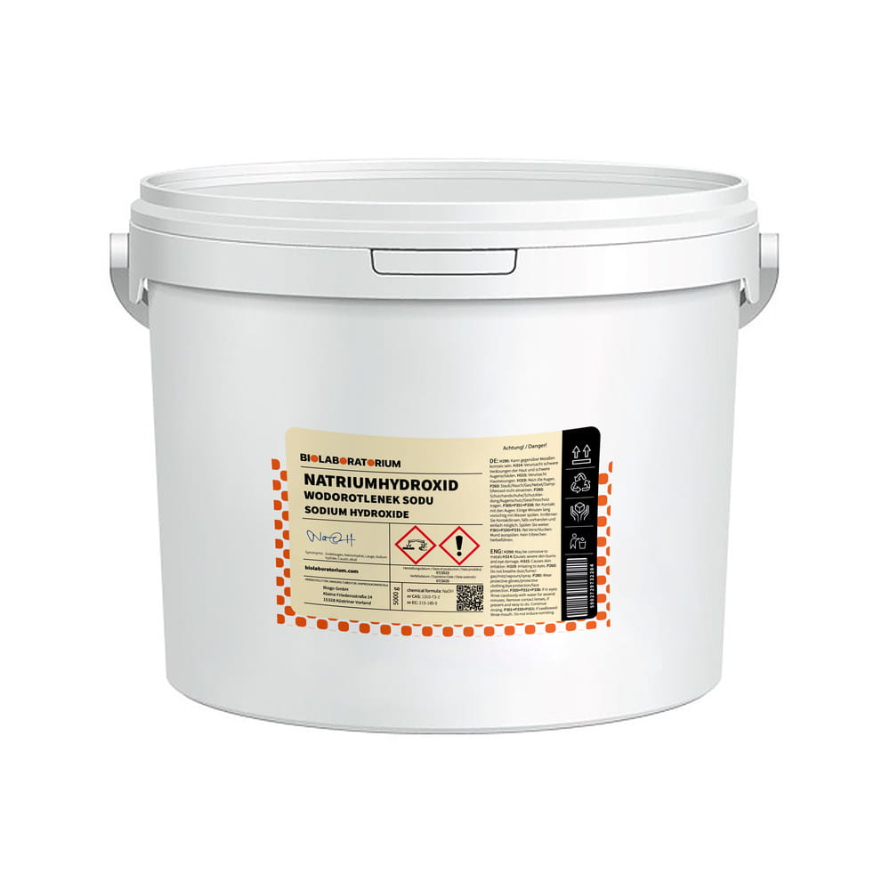 Ätznatron Natriumhydroxid NaOH Natronlauge Granulat 1 kg Biolaboratorium - Biolaboratorium