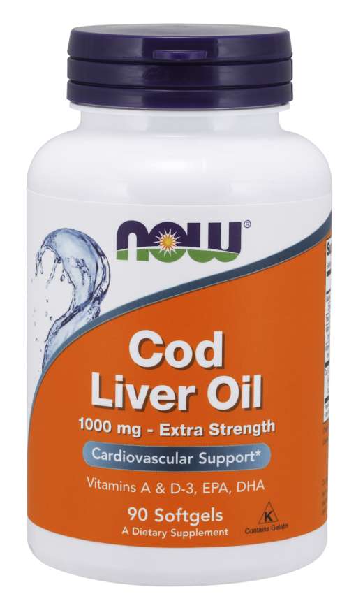 Lebertran 1000mg 90 sgel. - NOW FOODS Kabeljauöl - Biolaboratorium