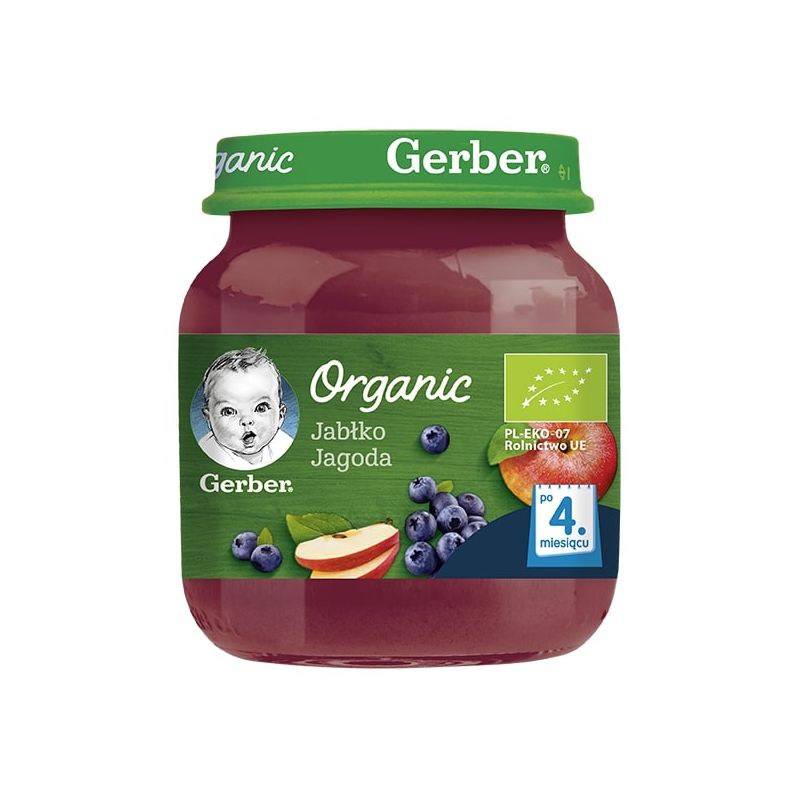 Dessertapfel Blaubeere nach 4 Monaten Gerber 125g - Biolaboratorium