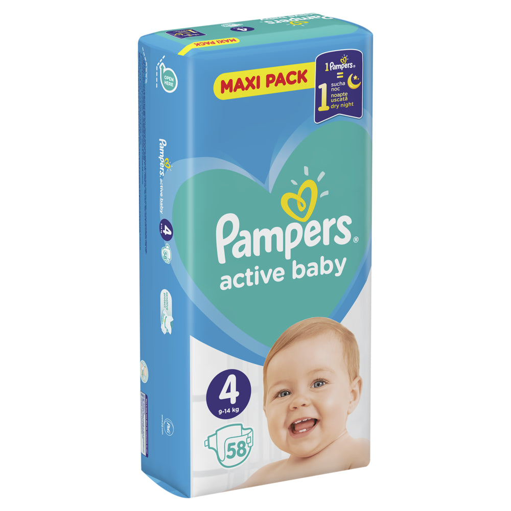 Aktive Babywindeln Größe 4 Pampers 58 Stk - Biolaboratorium
