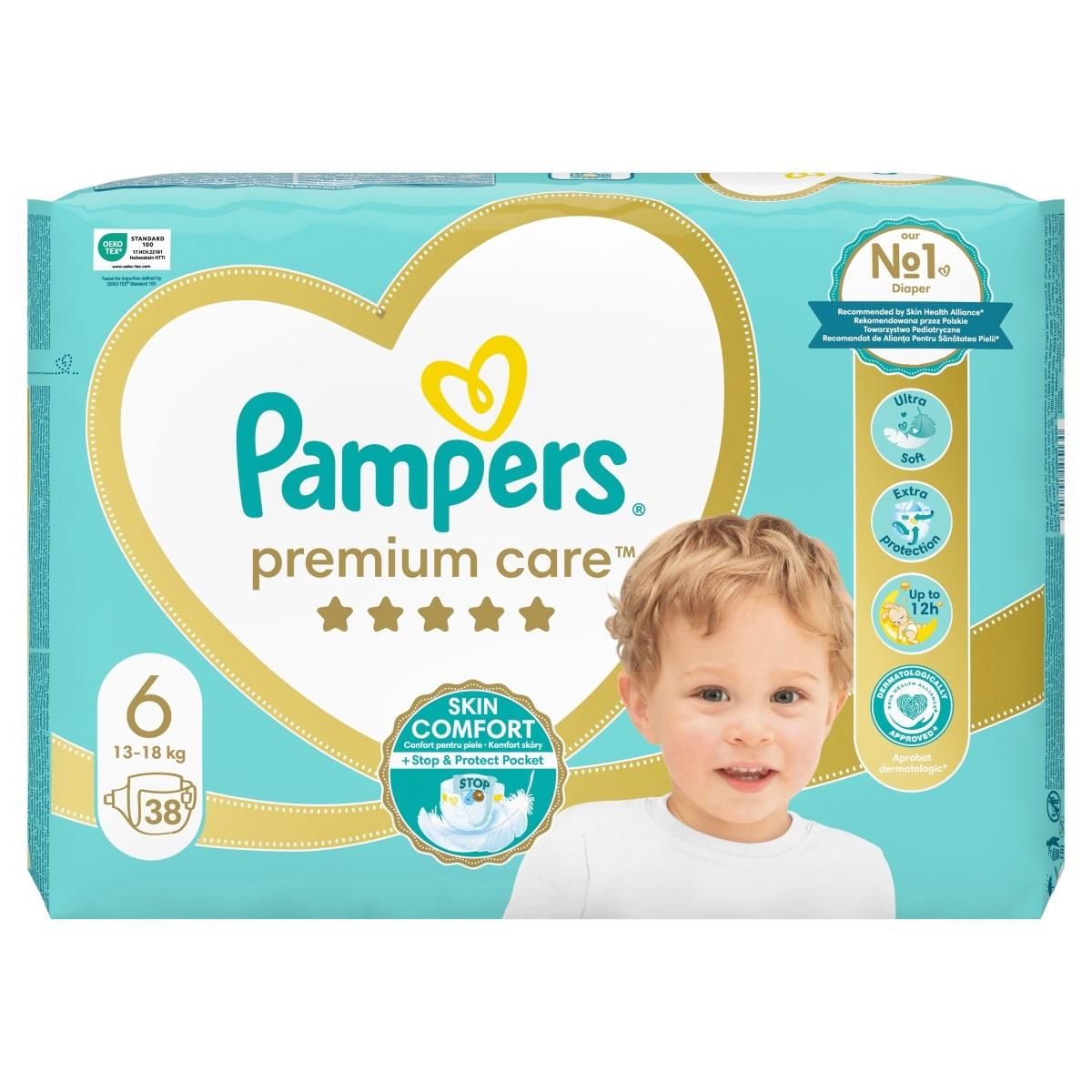 Premium Care Windeln Größe 6, +13kg, Pampers 38 Stk. - Biolaboratorium