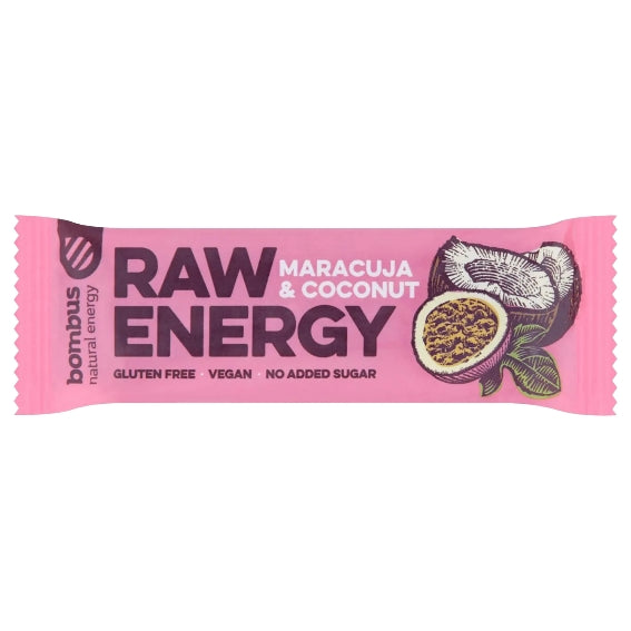 Raw Energy Maracuja Kokos glutenfrei 50 g BOMBUS - Biolaboratorium