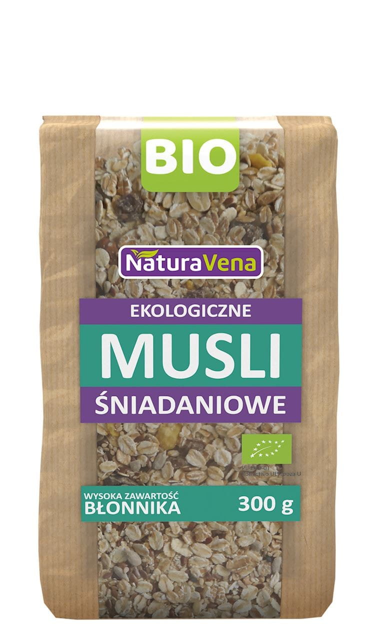 BIO-FRÜHSTÜCKS-MÜSLI 300 g – NATURAVENA MHD: 09-2026