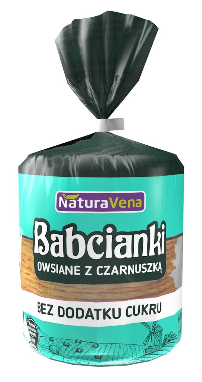 HAFER-BABCIANKI MIT SCHWARZKÜMMEL OHNE ZUCKERZUSATZ 100 g – NATURAVENA MHD: 10-2026
