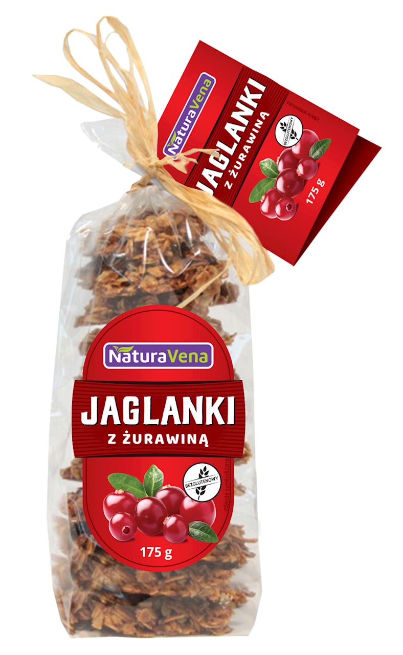 GLUTENFREIE HIRSKUCHEN MIT CRANBERRIES 175 g – NATURAVENA MHD: 11-2026