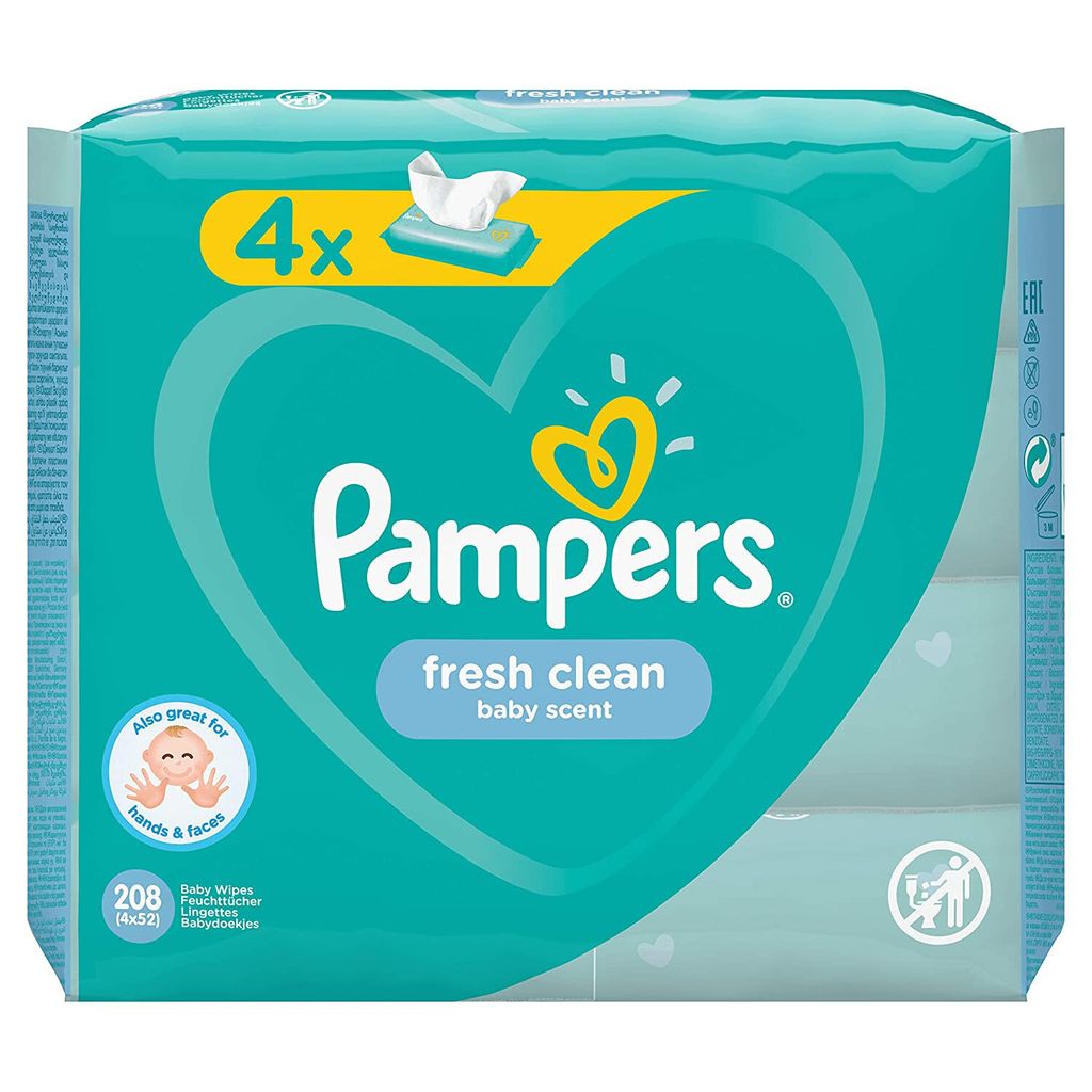 Fresh Clean Pampers Tücher 4x52Stk - Biolaboratorium