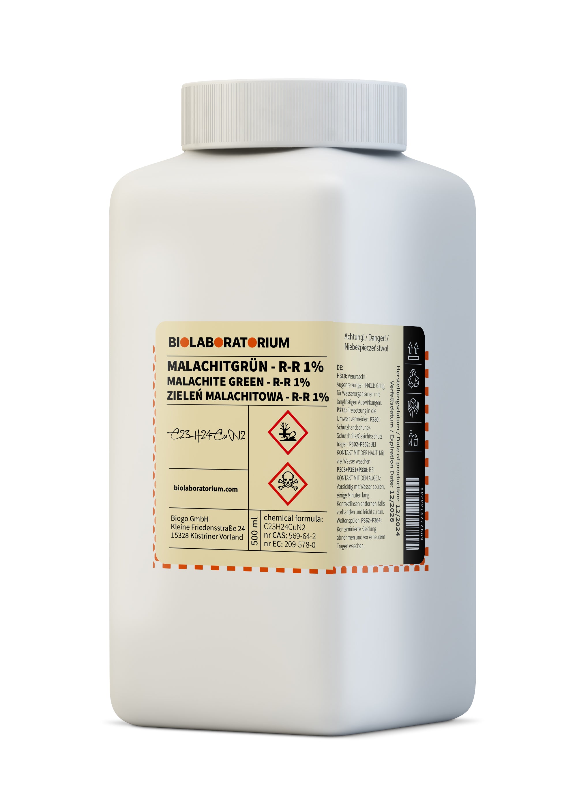 Malachitgrün Lösung 1% - rein 100ml BIOLABORATORIUM - Biolaboratorium