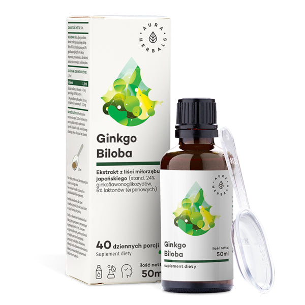 Ginkgo biloba - Flüssigextrakt 50ml AURA HERBALS - Biolaboratorium