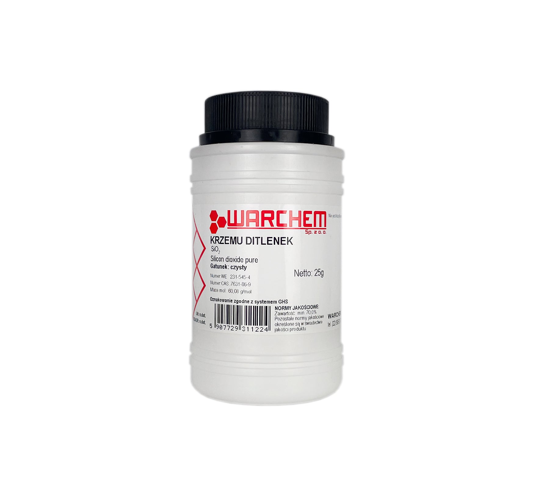 Reines Siliciumdioxid in 25g Verpackung von WARCHEM, feines weißes Pulver für industrielle Anwendungen
