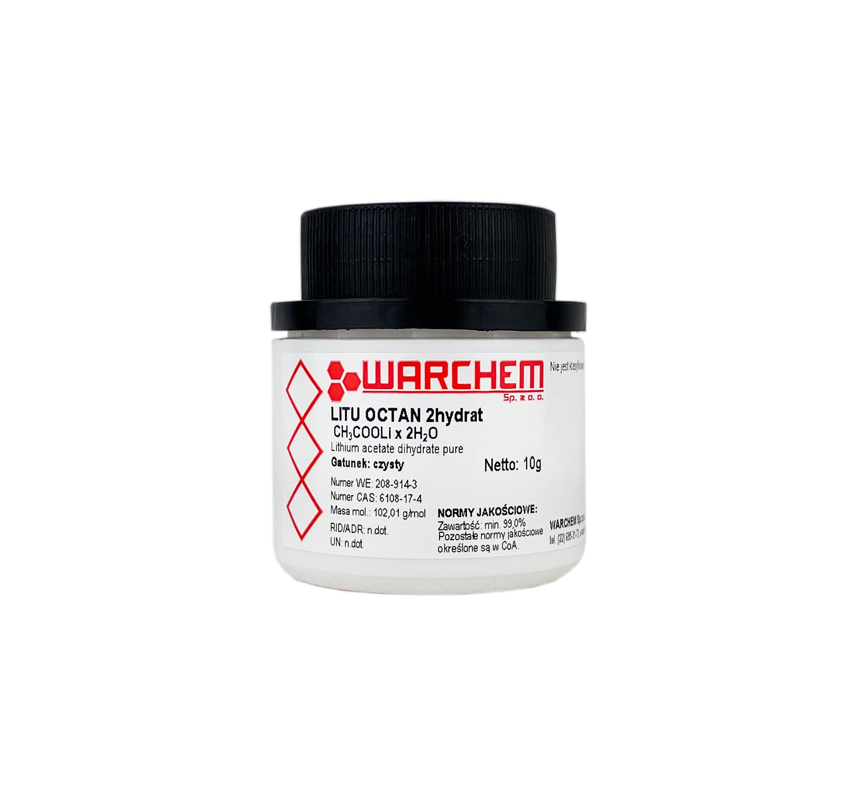 Reines Lithiumacetat 2-Hydrat in 10g Verpackung von WARCHEM, chemisches Reagenz für Laboranwendungen