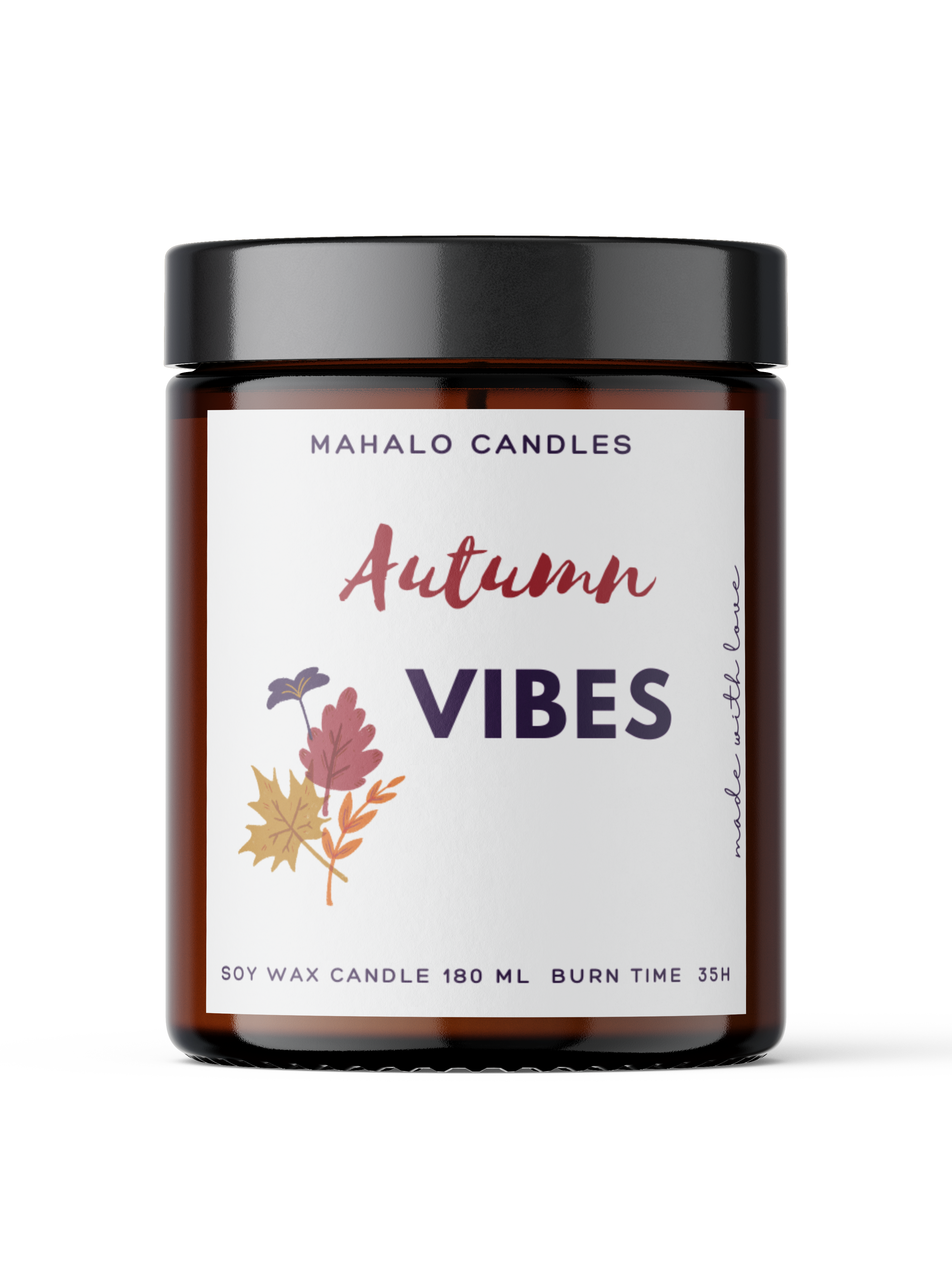 AUTUMN VIBES Sojakerze 180 ml handgefertigte MahaloCandles - Biolaboratorium