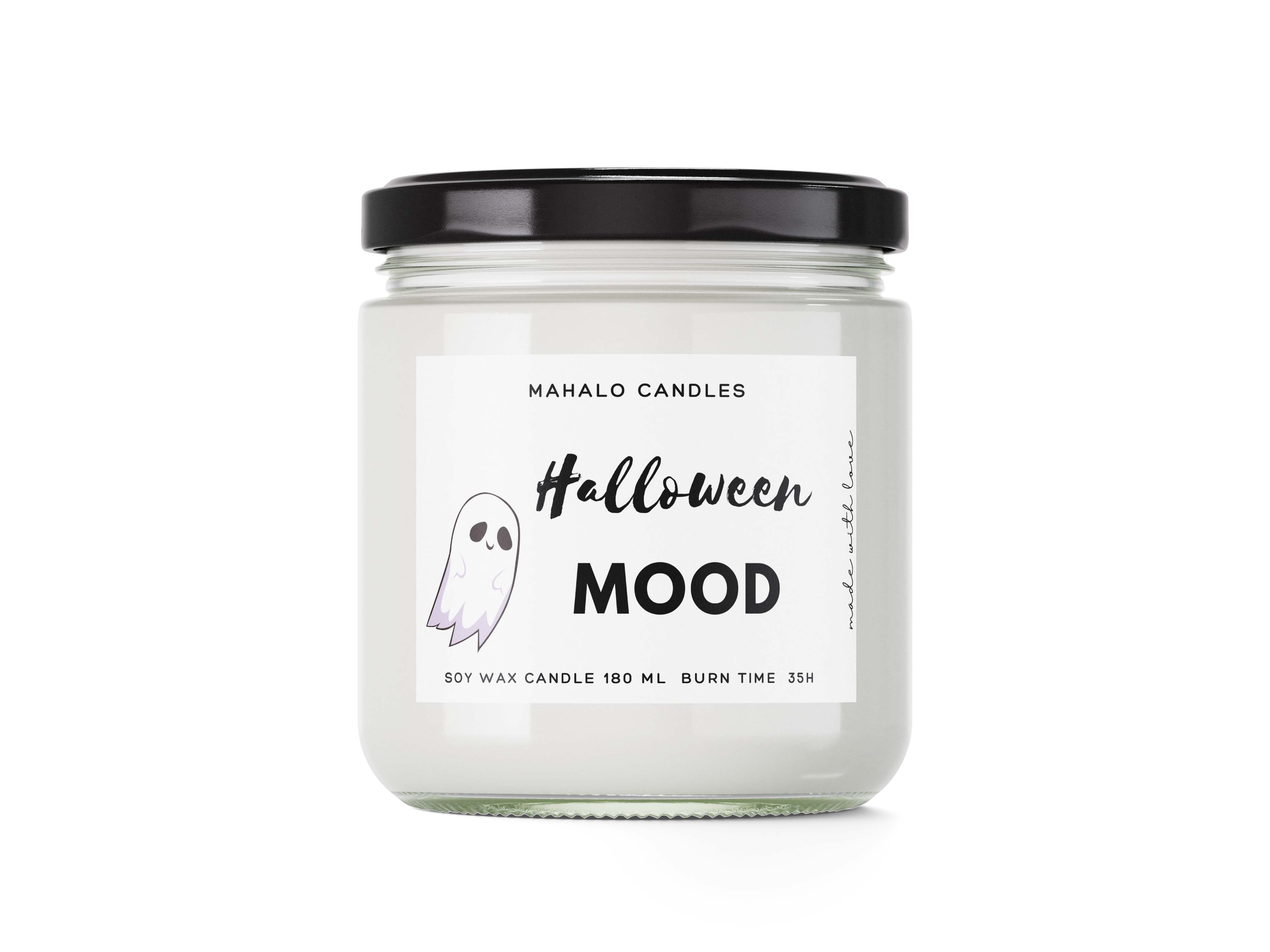 HALLOWEEN MOOD Sojakerze 180 ml handgefertigte MahaloCandles - Biolaboratorium