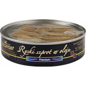 In Öl geräucherte Goldfischsprotte 160 g - Biolaboratorium