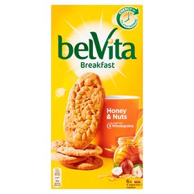 BELVITA FRÜHSTÜCK NÜSSE + HONIG VOLLKORNKEKSE 300 G (6 X 4 STÜCK) - Biolaboratorium