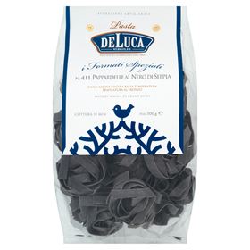 DE LUCA PAPPARDELLE BLACK NERO DI SEPPIA PASTA MIT HARTWEIZEN 500 G - Biolaboratorium