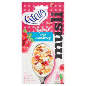 FITELLA MUSLI KNUSPRIGER JOGHURT MIT CRANBERRY 50 G - Biolaboratorium