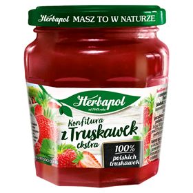 HERBAPOL EXTRA-Marmelade aus Erdbeeren mit reduziertem Zuckergehalt 240 g - Biolaboratorium