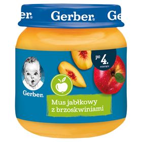 GERBER APFELMOUSSE MIT PFIRSICH NACH 4 MONATEN AUF 125 G - Biolaboratorium