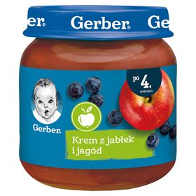 GERBER CREME AUS ÄPFELN UND BEEREN NACH 4 MONATEN 125 G - Biolaboratorium