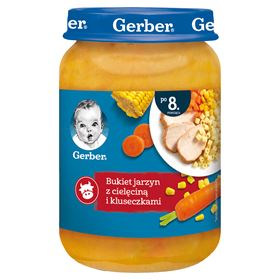 GERBER GEMÜSEBLUQUET MIT KALBKALB UND KNÖDELN NACH 8 MONATEN AUF 190 G - Biolaboratorium