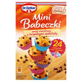 DR.OETKER MINI-CUFFES VANILLE-GESCHMACK MIT SCHOKOLADENTROPFEN 250 G - Biolaboratorium