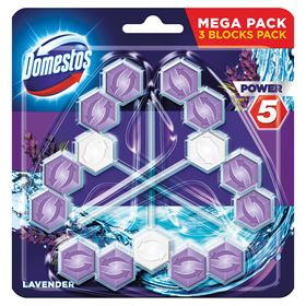 DOMESTOS POWER 5 LAVENDEL TOILETTENWÜRFEL 55 G 3 STÜCK - Biolaboratorium