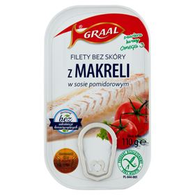 GRAAL-FILETS VON MAKREEL OHNE HAUT IN TOMATENSAUCE 110 G - Biolaboratorium