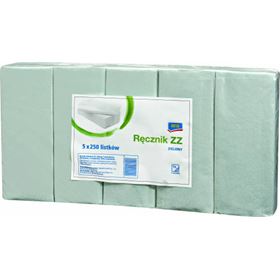 ARO HANDTUCH ZZ GRÜN 1-LAGIG 5 X 250 BLÄTTER - Biolaboratorium