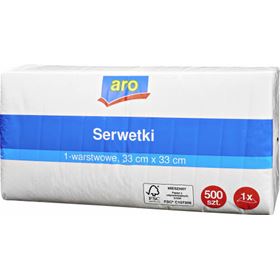 ARO 1-LAGIGE SERVIETTEN WEISS 33 CM X 33 CM 500 ST - Biolaboratorium