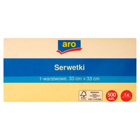 ARO 1-LAGIGE GELBE SERVIETTEN 33 X 33 CM 500 ST - Biolaboratorium