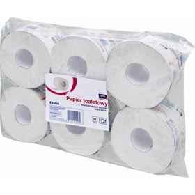 ARO 2-lagiges, gebleichtes Recycling-Toilettenpapier, 6 Rollen - Biolaboratorium