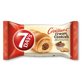 7DAYS CREAM & COOKIES Croissant mit Haselnusscreme und Keksstückchen 60G 20 Stück - Biolaboratorium