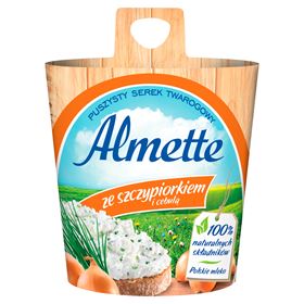 ALMETTE FLAUSCHIGER HÜTTENKÄSE MIT SCHNITTLAUCH UND ZWIEBEL 150 G 6 STÜCK - Biolaboratorium