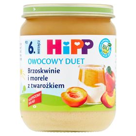 HIPP BIO FRUCHT-DUETT PFIRSICH UND APRIKOSE MIT CREME NACH 6 MONATEN 160 G - Biolaboratorium