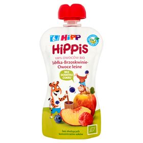 HIPP BIO HIPPIS ÄPFEL-PFIRSICH-FRUCHT-FRUCHT-MOUSSE NACH 6 MONATEN 100 G - Biolaboratorium