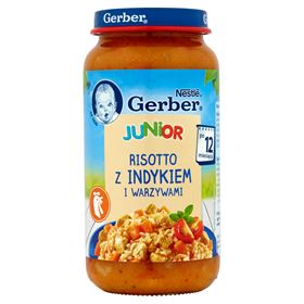 GERBER JUNIOR RISOTTO MIT TRUTHAHN UND GEMÜSE NACH 12 MONATEN AUF 250 G - Biolaboratorium
